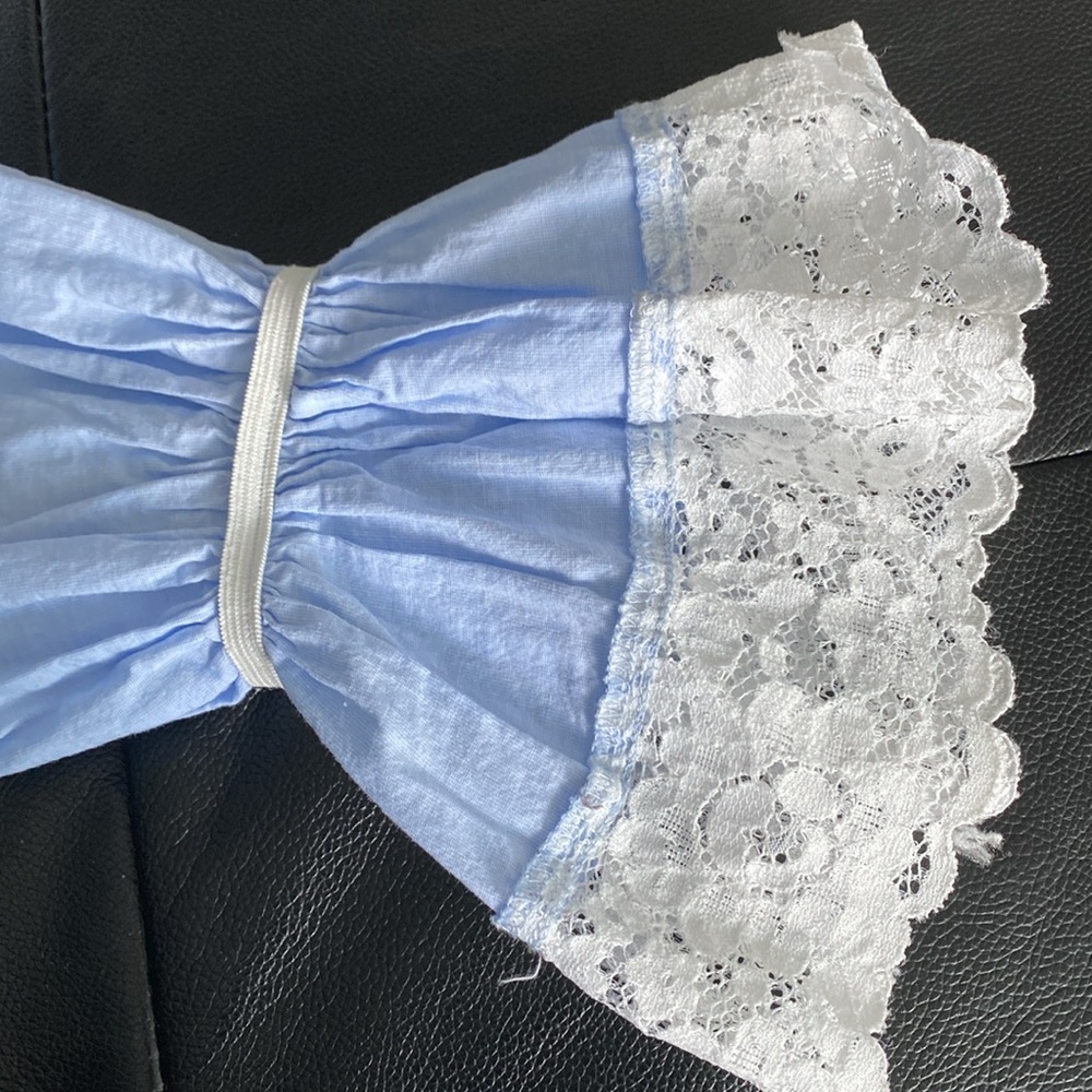 Zara light blue cotton top EUC size S coastal feminine - Picture 13 of 13